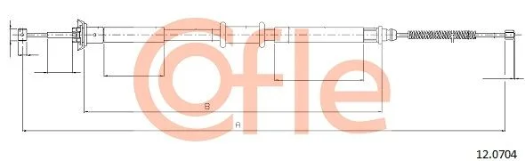 Cable Pull, parking brake COFLE 12.0704