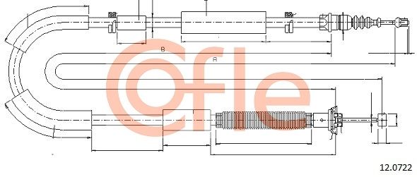 Cable Pull, parking brake COFLE 12.0722