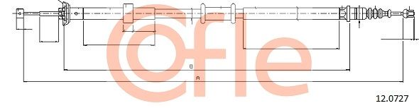 Cable Pull, parking brake COFLE 12.0727