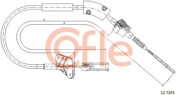 Cable Pull, clutch control COFLE 12.7203