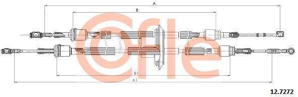 Cable Pull, manual transmission COFLE 12.7272