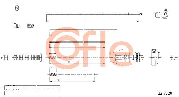 Acceleratorkabel COFLE 12.7320