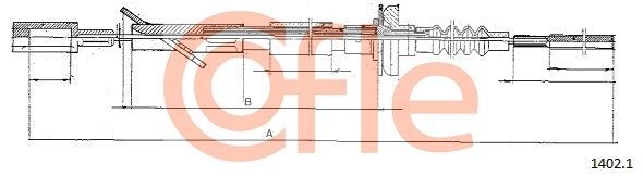 Cable Pull, clutch control COFLE 1402.1