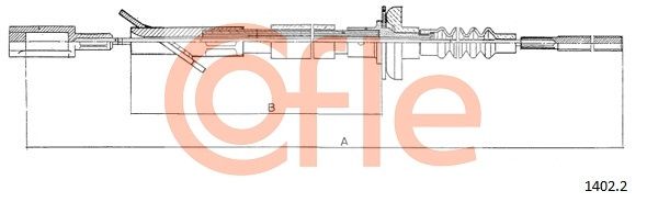 Тросовий привод, привод зчеплення COFLE 1402.2