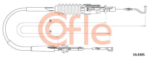 Accelerator Cable COFLE 14.4305