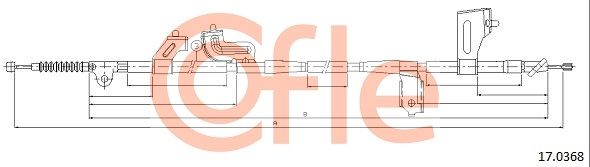 Cable Pull, parking brake COFLE 17.0368