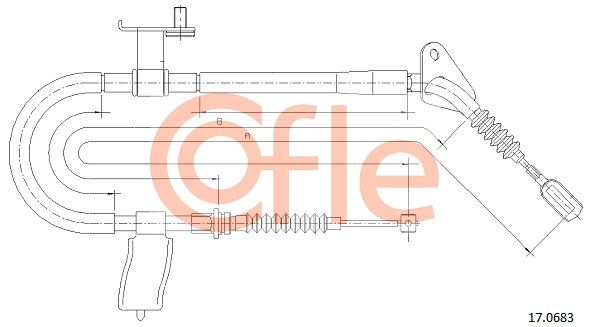 Тросовий привод, стоянкове гальмо COFLE 17.0683