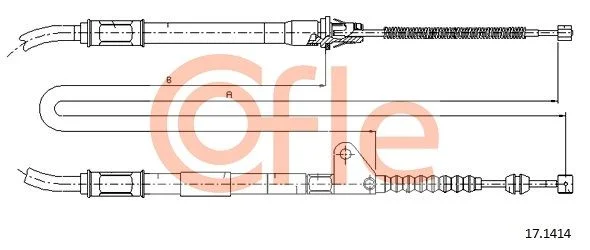 Cable Pull, parking brake COFLE 17.1414
