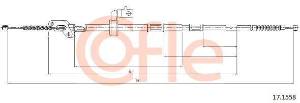 Cable Pull, parking brake COFLE 17.1558