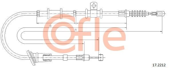 Cable Pull, parking brake COFLE 17.2212