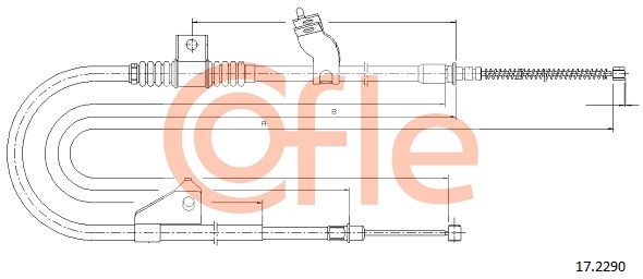 Cable Pull, parking brake COFLE 17.2290