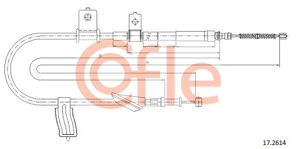 Cable Pull, parking brake COFLE 17.2614