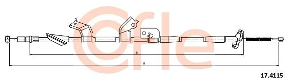 Cable Pull, parking brake COFLE 17.4115