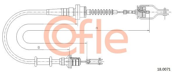 Cable Pull, clutch control COFLE 18.0071