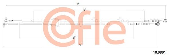 Cable Pull, manual transmission COFLE 18.0801