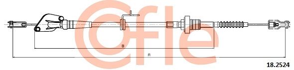 Cable Pull, clutch control COFLE 18.2524