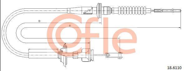 Cable Pull, clutch control COFLE 18.6110