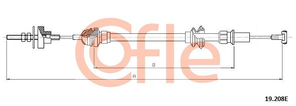 Тросовий привод, привод зчеплення COFLE 19.208E