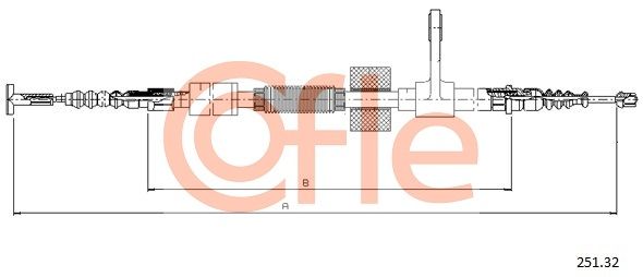 Тросовий привод, стоянкове гальмо COFLE 251.32