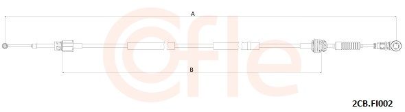 Cable Pull, manual transmission COFLE 2CB.FI002