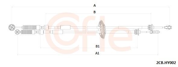 Câble de traction, boîte manuelle COFLE 2CB.HY002