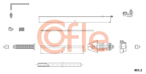 Accelerator Cable COFLE 493.1