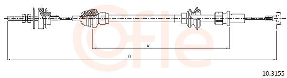 Тросовий привод, привод зчеплення COFLE 92.10.3155