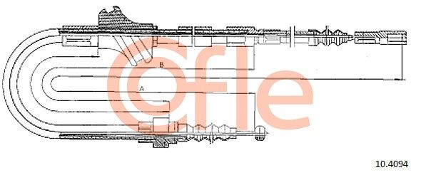 Cable Pull, parking brake COFLE 92.10.4094