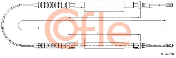 Cable Pull, parking brake COFLE 92.10.4724