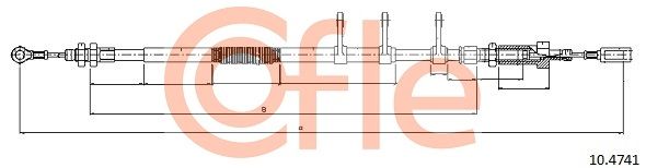 Cable Pull, parking brake COFLE 92.10.4741