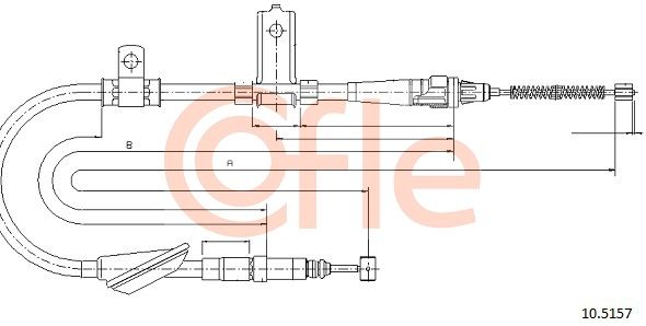 Cable Pull, parking brake COFLE 92.10.5157