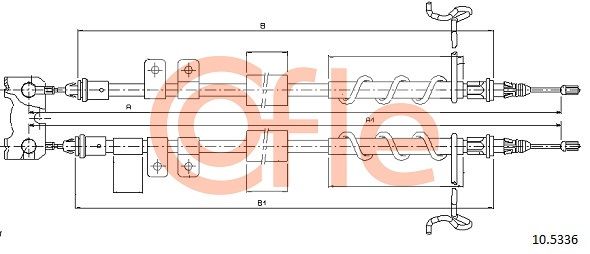 Cable Pull, parking brake COFLE 92.10.5336