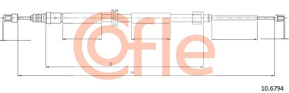 Cable Pull, parking brake COFLE 92.10.6794
