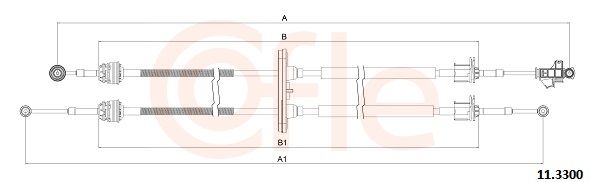 Cable Pull, manual transmission COFLE 92.11.3300