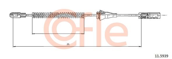 Cable Pull, parking brake COFLE 92.11.5939