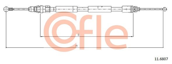 Cable Pull, parking brake COFLE 92.11.6807