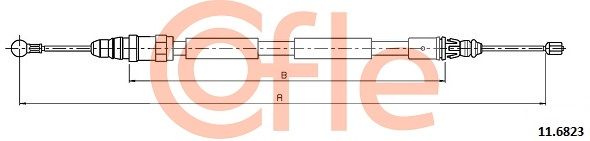 Cable Pull, parking brake COFLE 92.11.6823