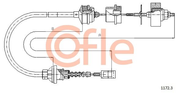 Cable Pull, clutch control COFLE 92.1172.3