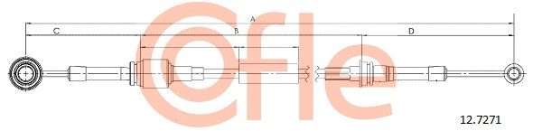 Cable Pull, manual transmission COFLE 92.12.7271