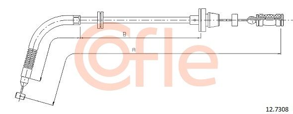 Accelerator Cable COFLE 92.12.7308