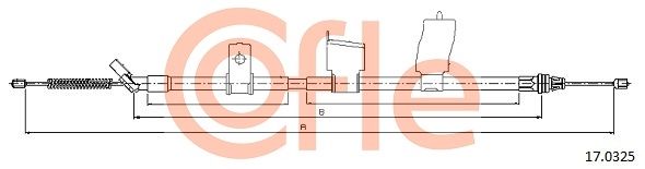 Cable Pull, parking brake COFLE 92.17.0325