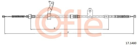 Cable Pull, parking brake COFLE 92.17.1480