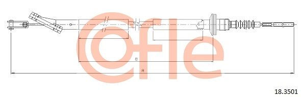 Cable Pull, clutch control COFLE 92.18.3501