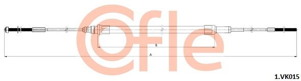 Cable Pull, parking brake COFLE 92.1.VK015