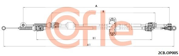 Cable Pull, manual transmission COFLE 92.2CB.OP005