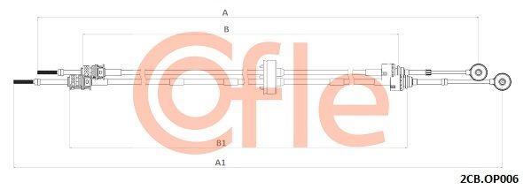 Cable Pull, manual transmission COFLE 92.2CB.OP006