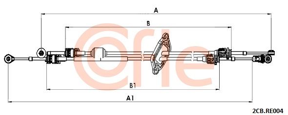 Cable Pull, manual transmission COFLE 92.2CB.RE004