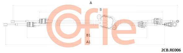 Тросовий привод, коробка передач COFLE 92.2CB.RE006
