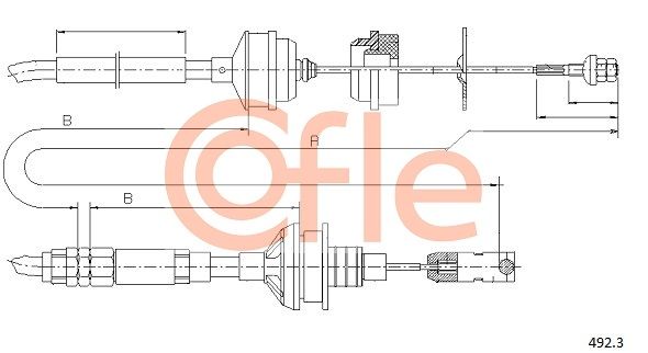 Cable Pull, clutch control COFLE 92.492.3