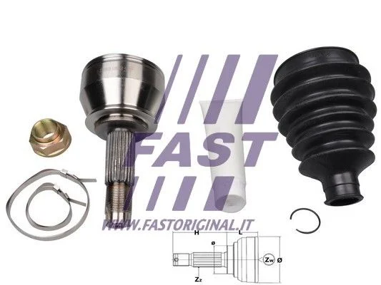 Jungčių komplektas, kardaninis velenas FAST FT25072K